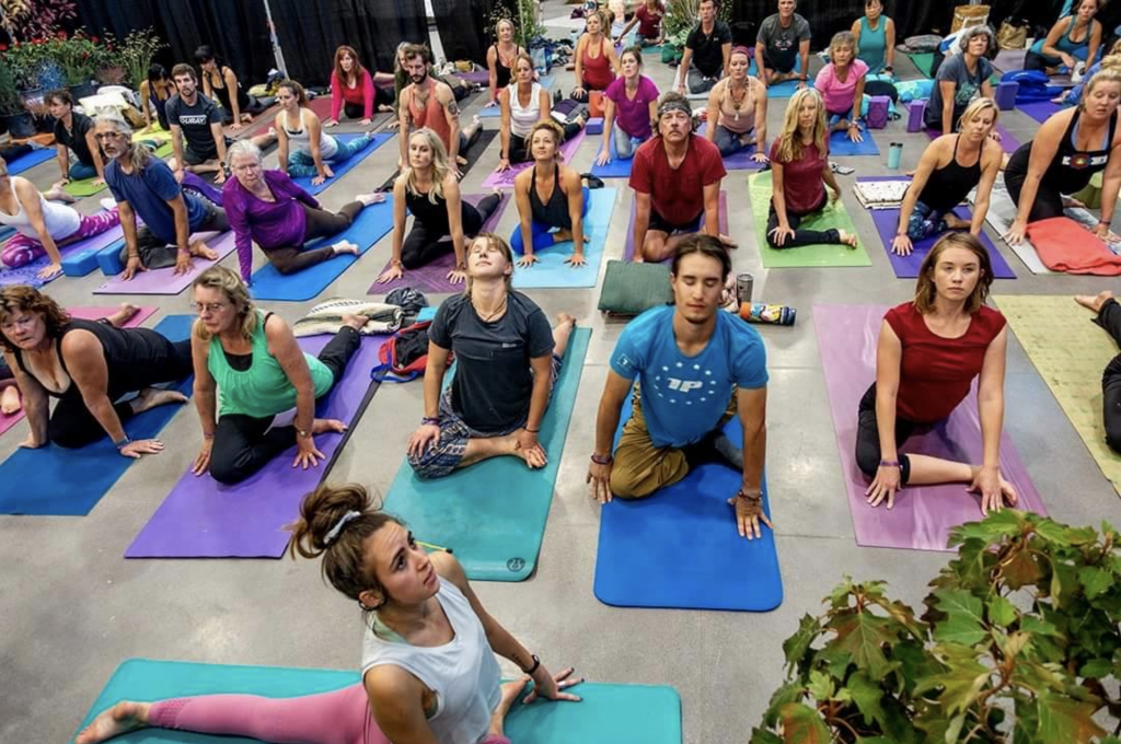yoga class at montrose yoga festival,